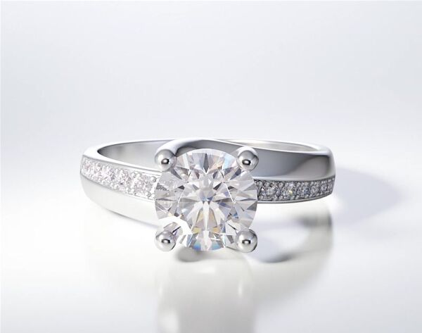 PAVE SOLITAIRE RING ENG079